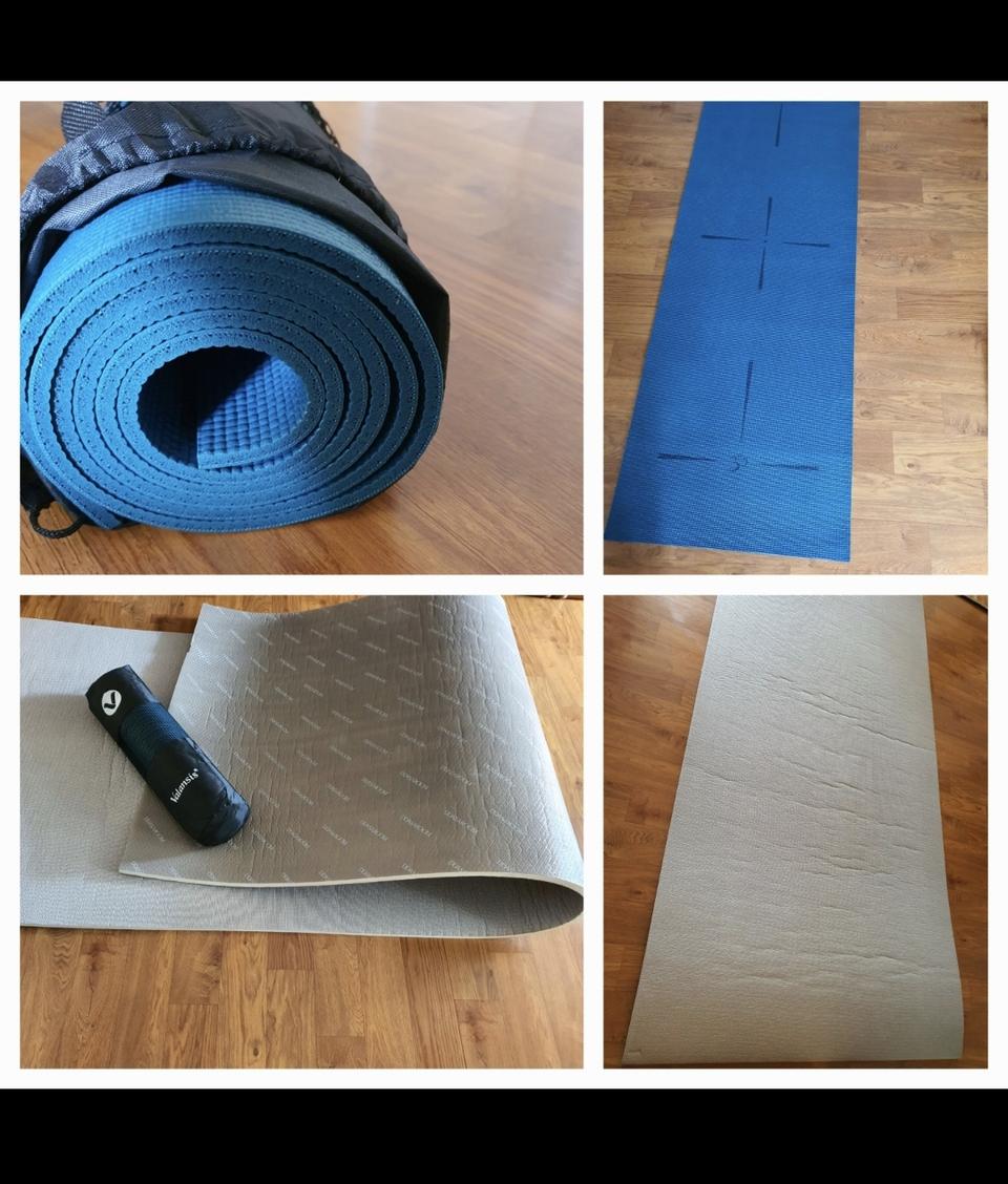 요가매트1개+큰다용도매트1개 합2가지 저렴하게 1만5천원 둘다 깔끔함