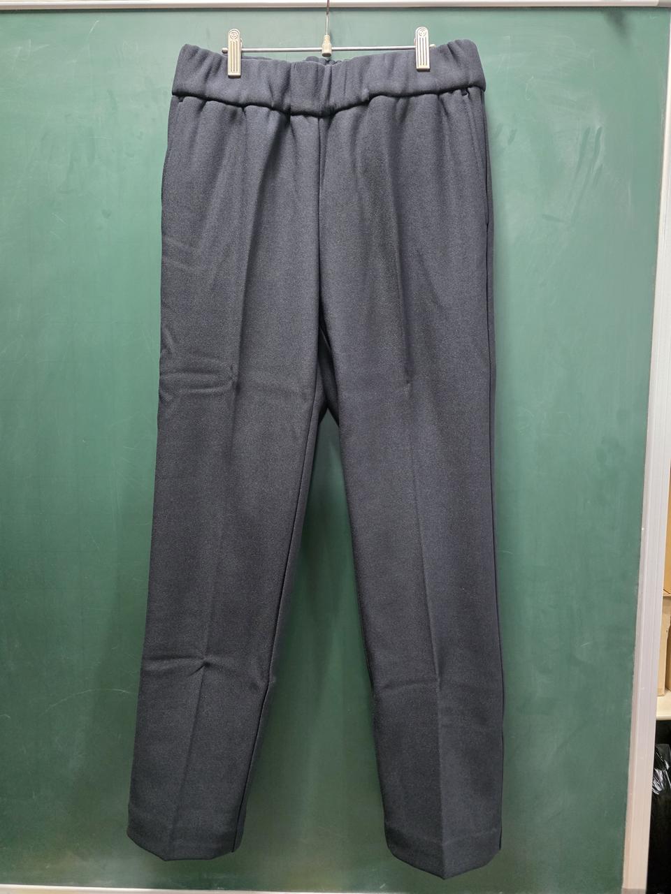 여성 스판 폴리에스터 모직 바지 슬랙스 허리 밴딩