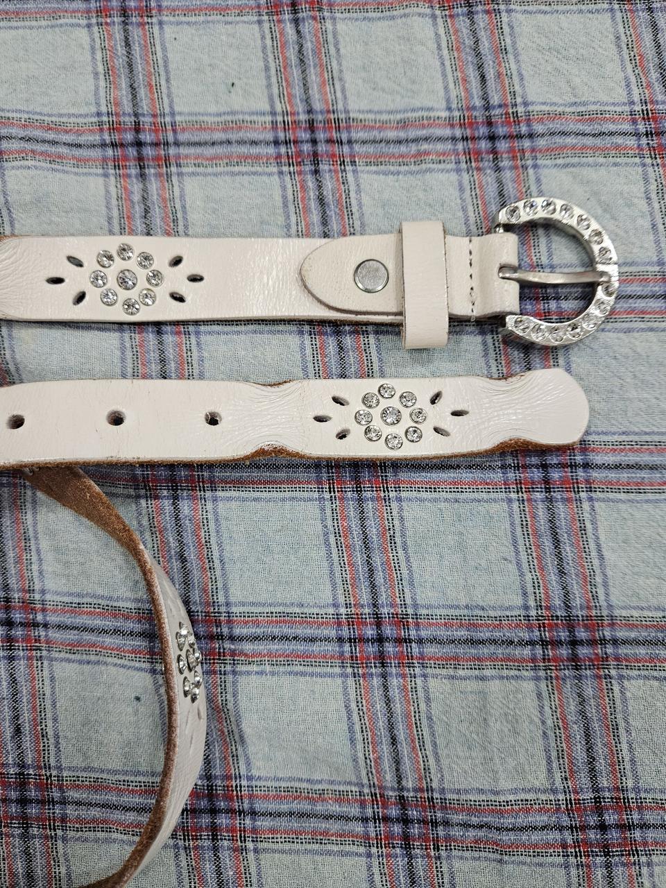 빈티지 웨스턴 스타일 큐빅 장식 가죽 벨트