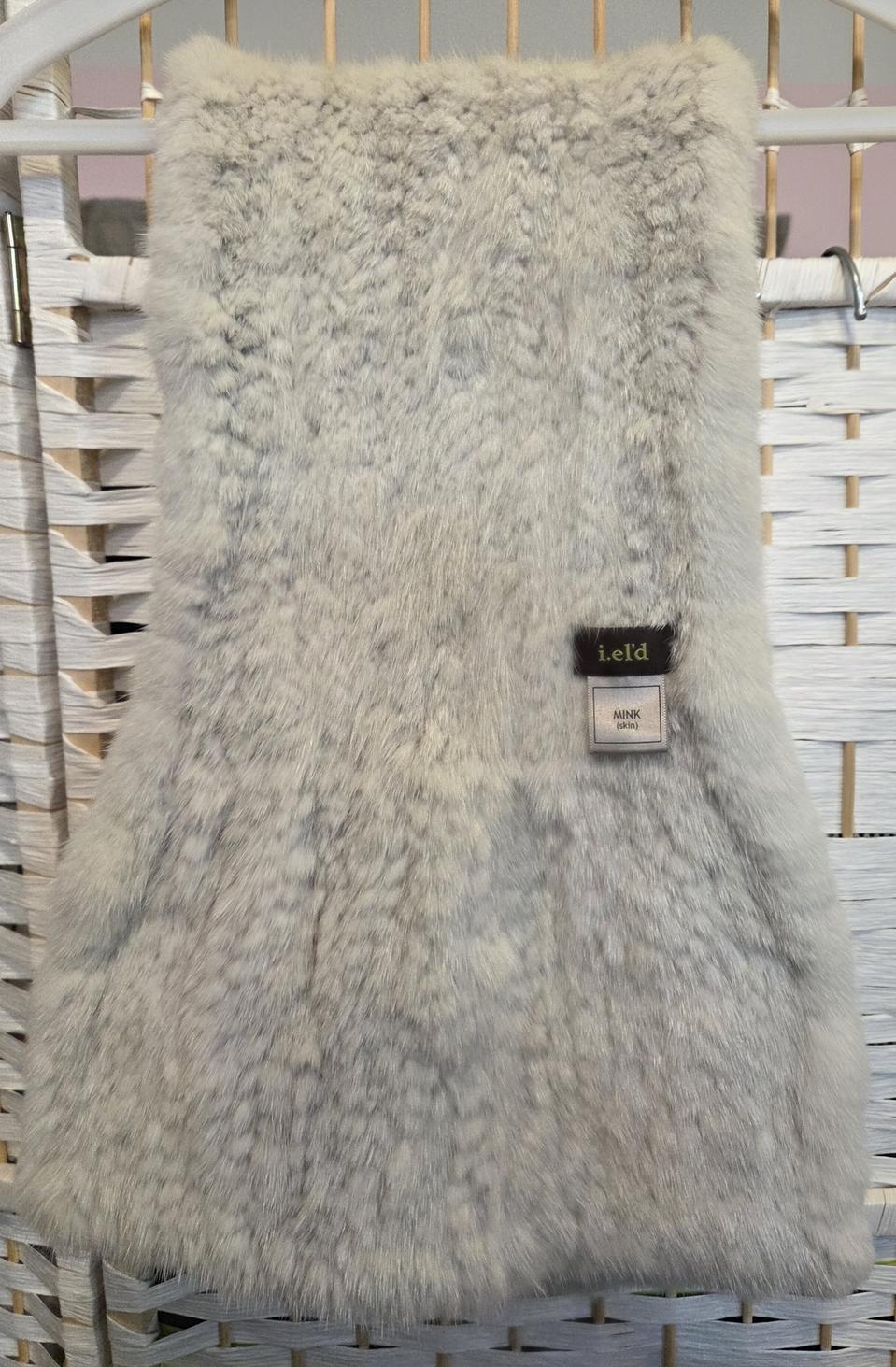 아이엘드 밍크 목도리(연그레이)