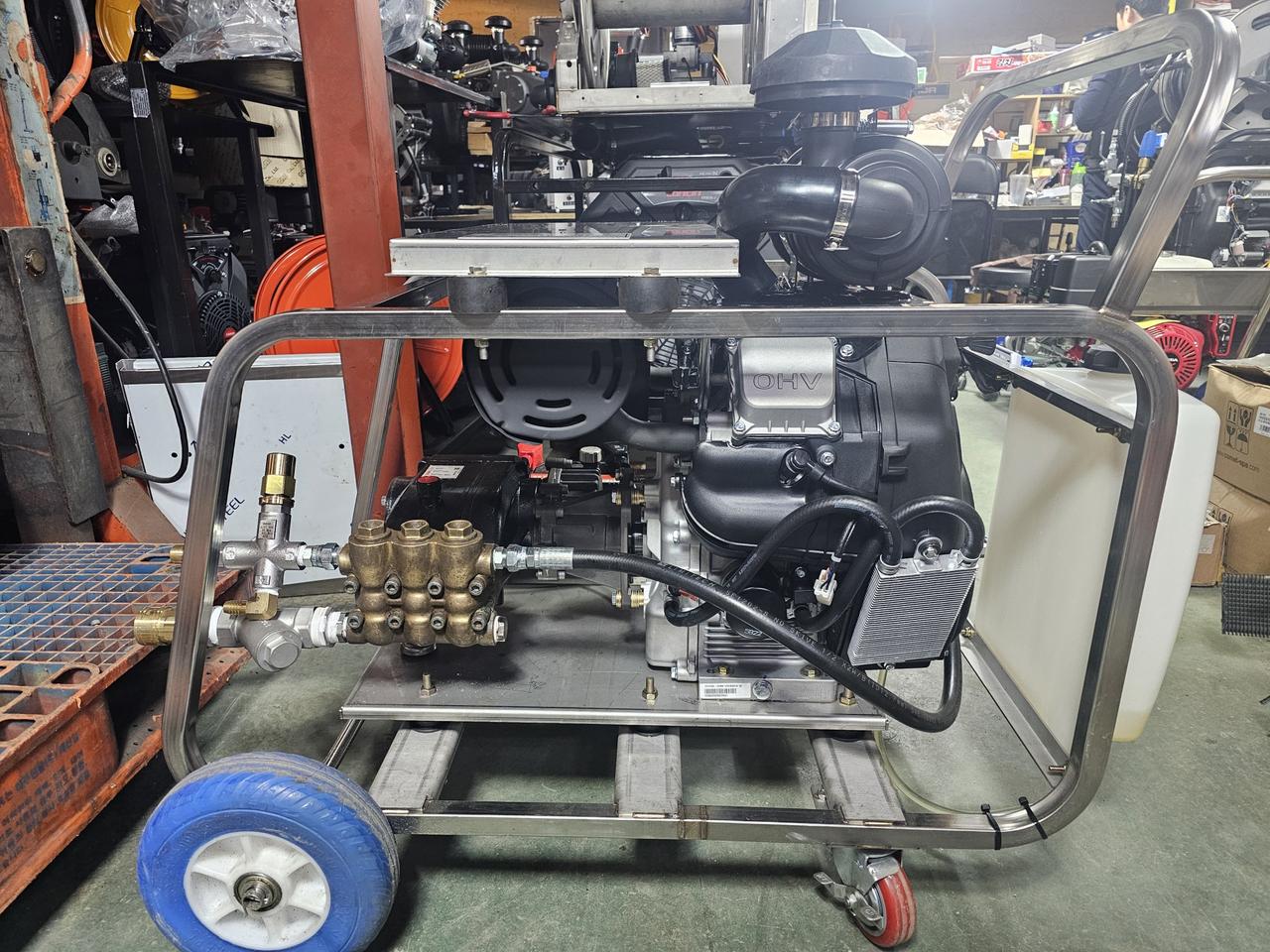 중고엔진고압세척기 500바 25리터 40마력 판매