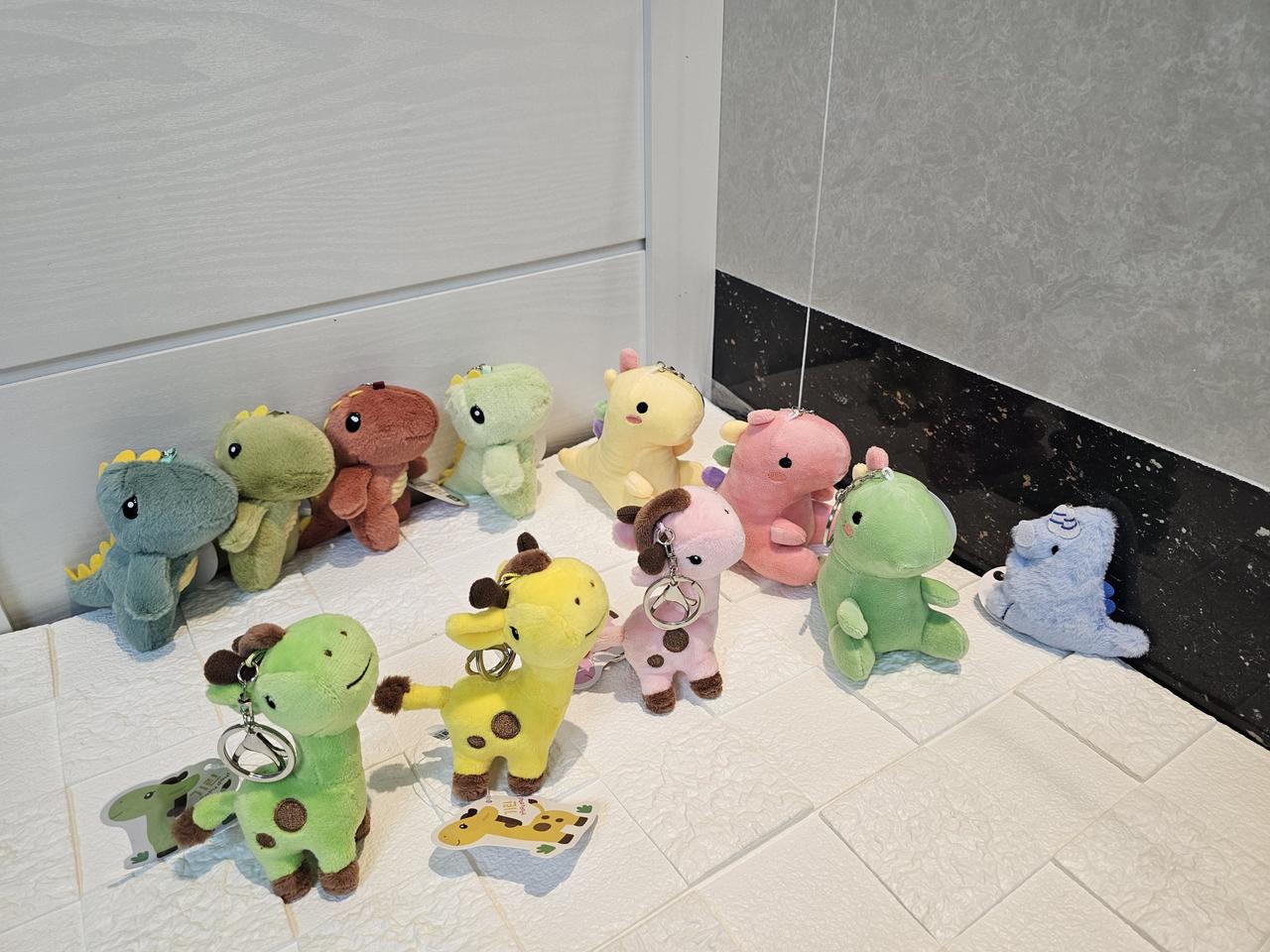 공룡 기린 인형 키링 새거