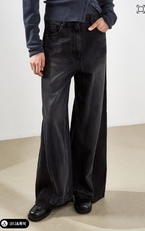 시스템 2025 와이드 데님팬츠/여성64/칠팔구제