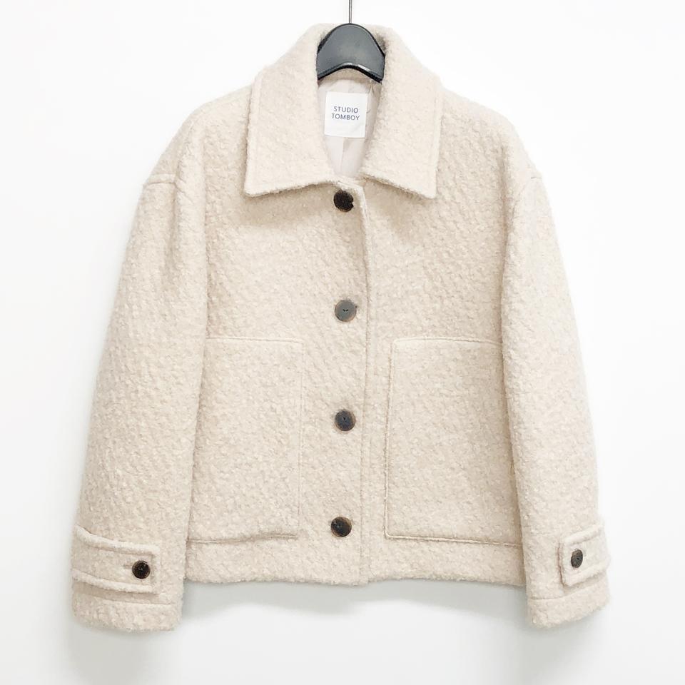 스튜디오톰보이 부클 크롭점퍼/Free/칠팔구제