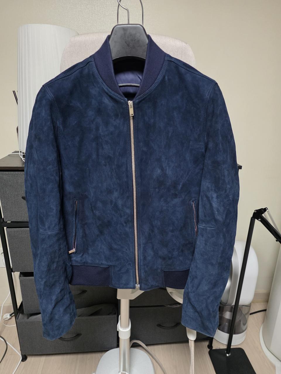 솔리드옴므 블루종 가죽 자켓