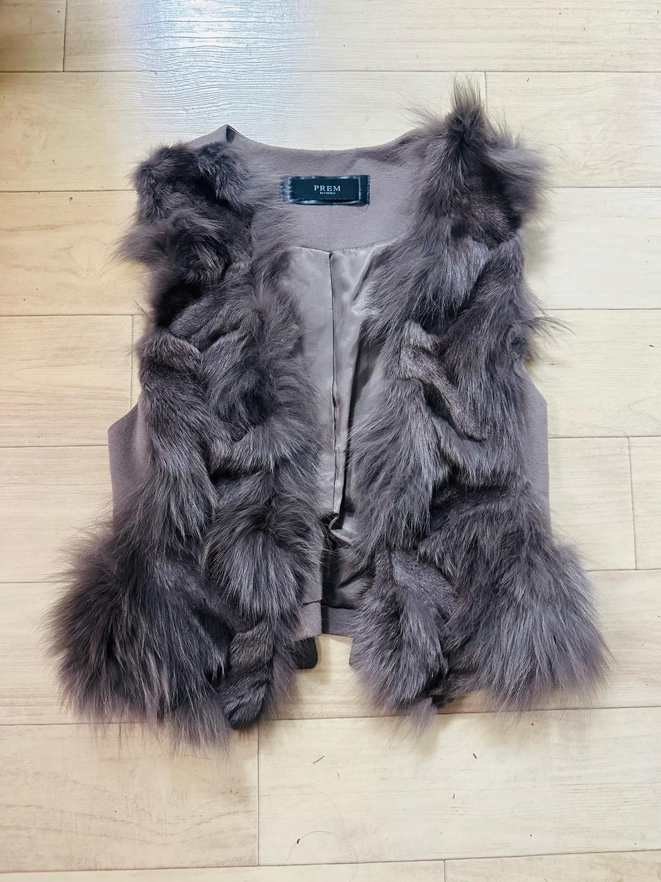 PREM 여우털 베스트 S 사이즈