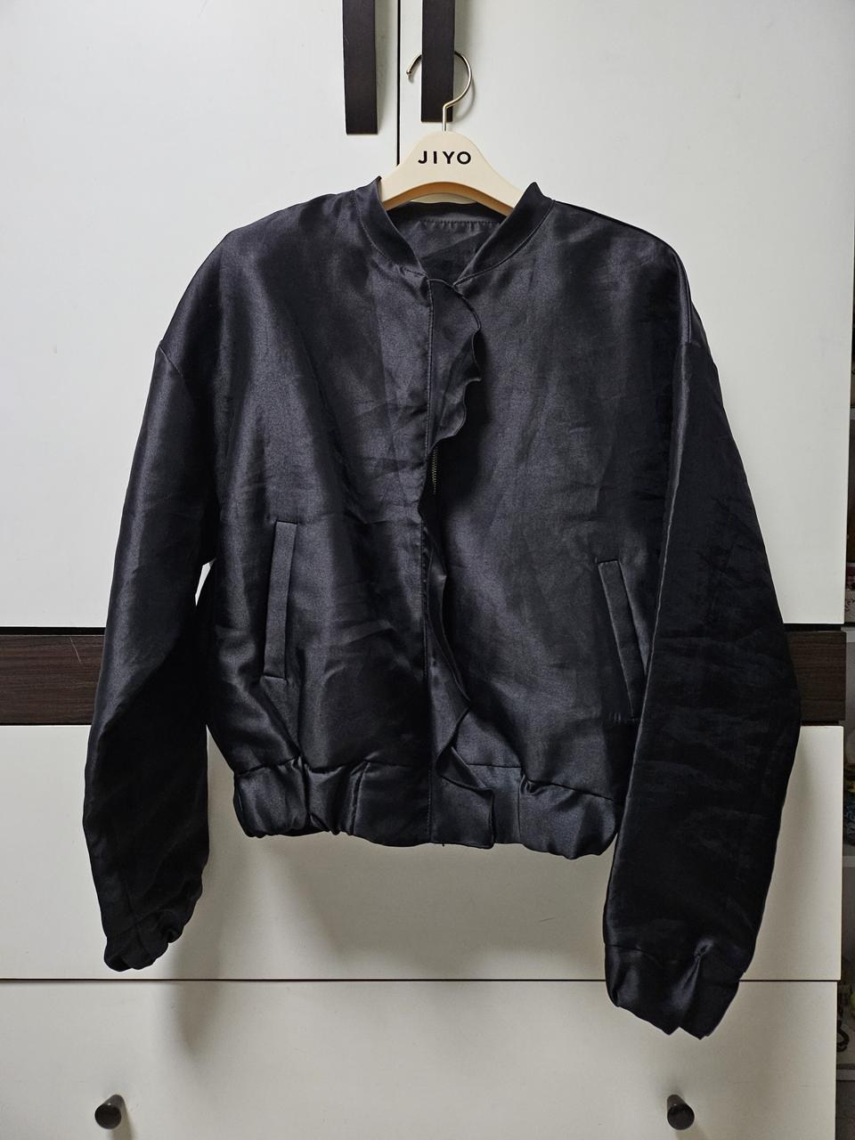 블랙 항공 점퍼 자켓