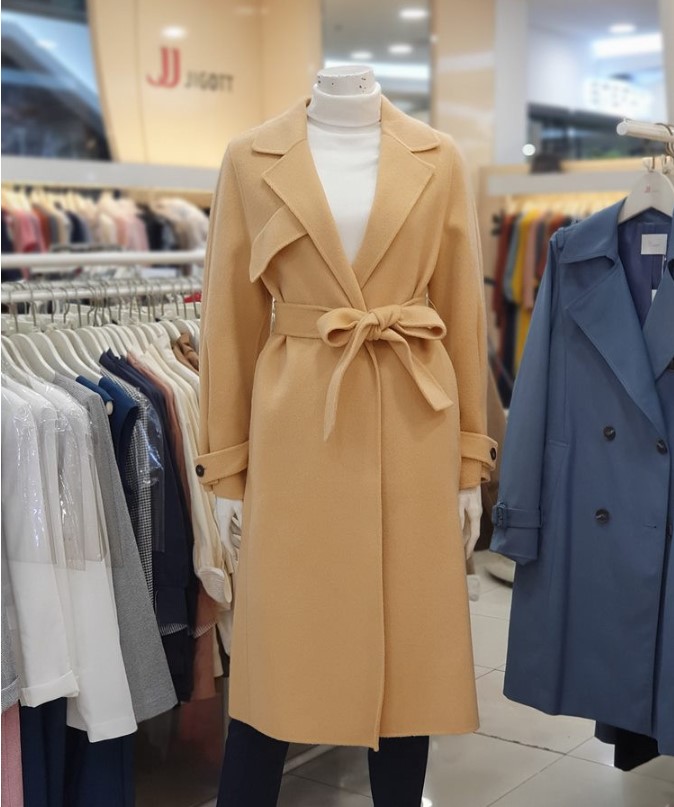 제이제이로 벨티드 핸드메이드 울 코트