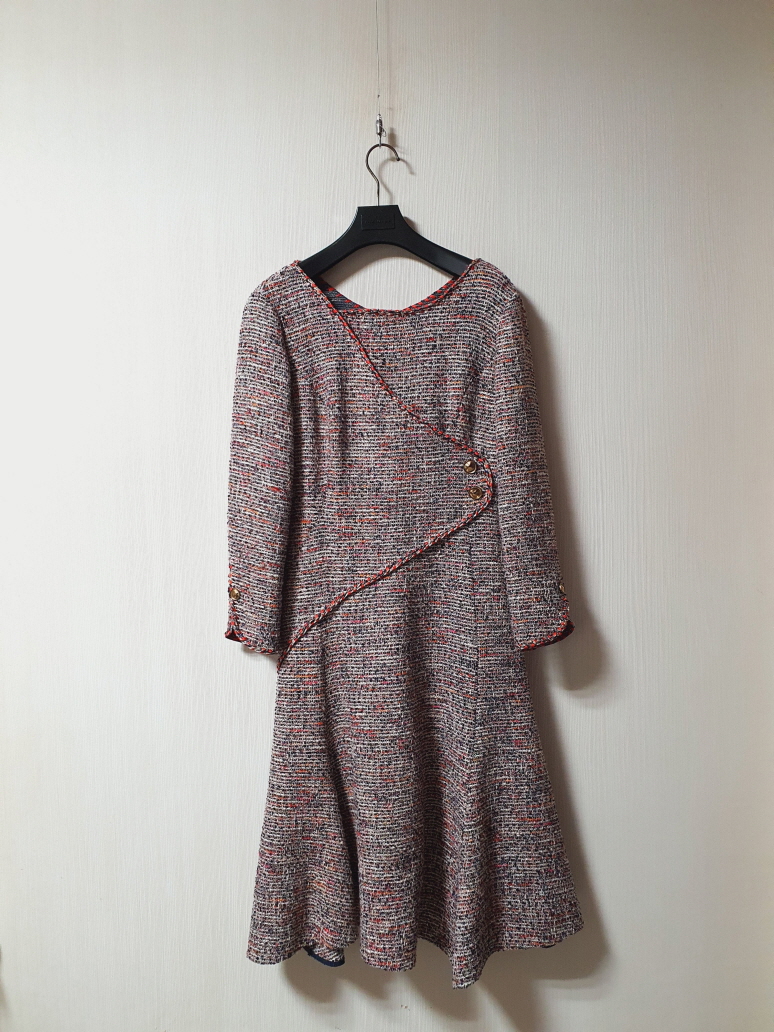 오브제 obzee 트위드 원피스 55 사이즈 정품 