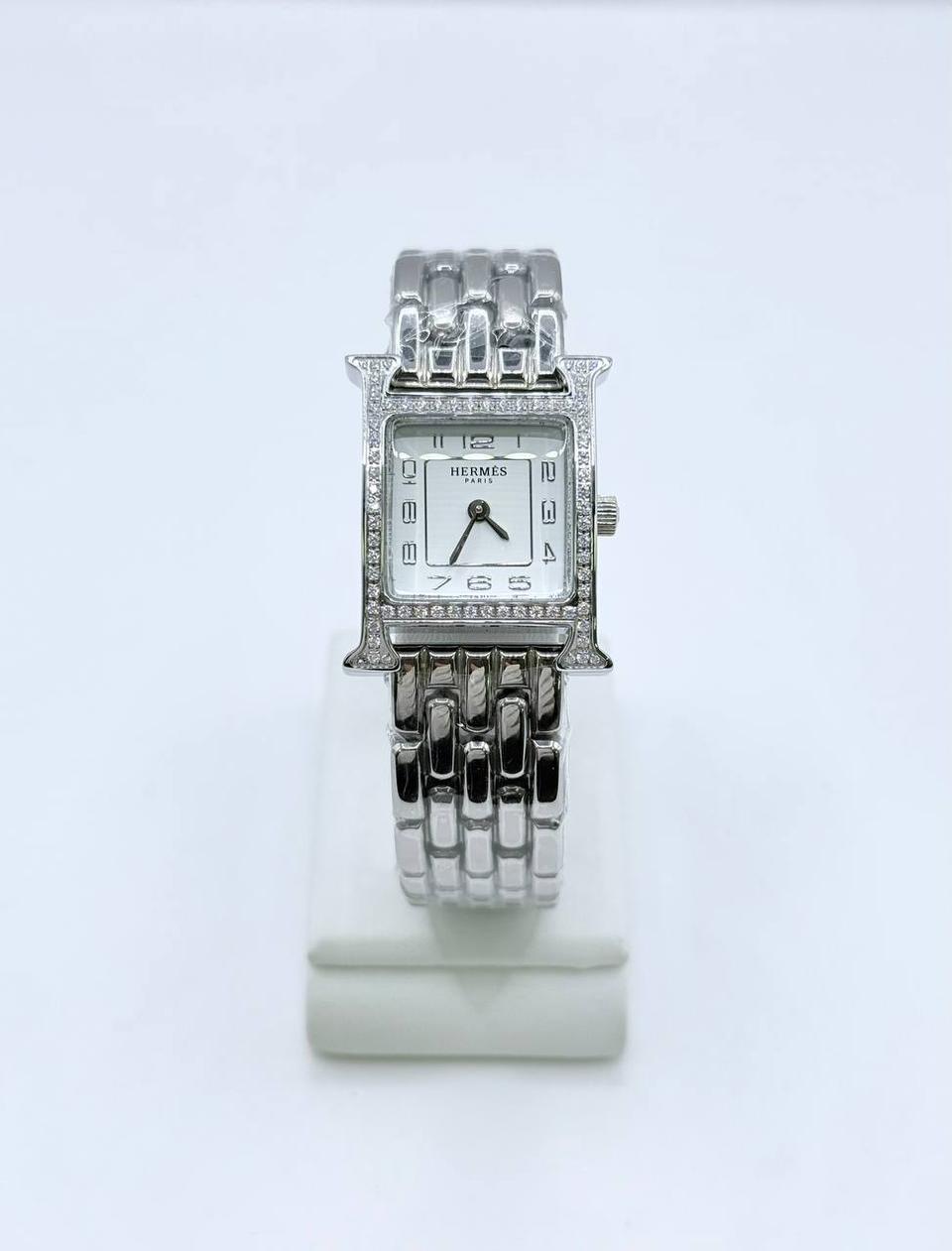 에르메스 실버 메탈 여성용 워치