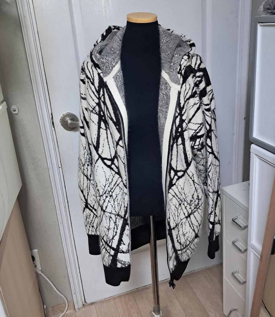 에리카카발리니 앙고라 후드집업 가디건 S(55~66)거의 새제품