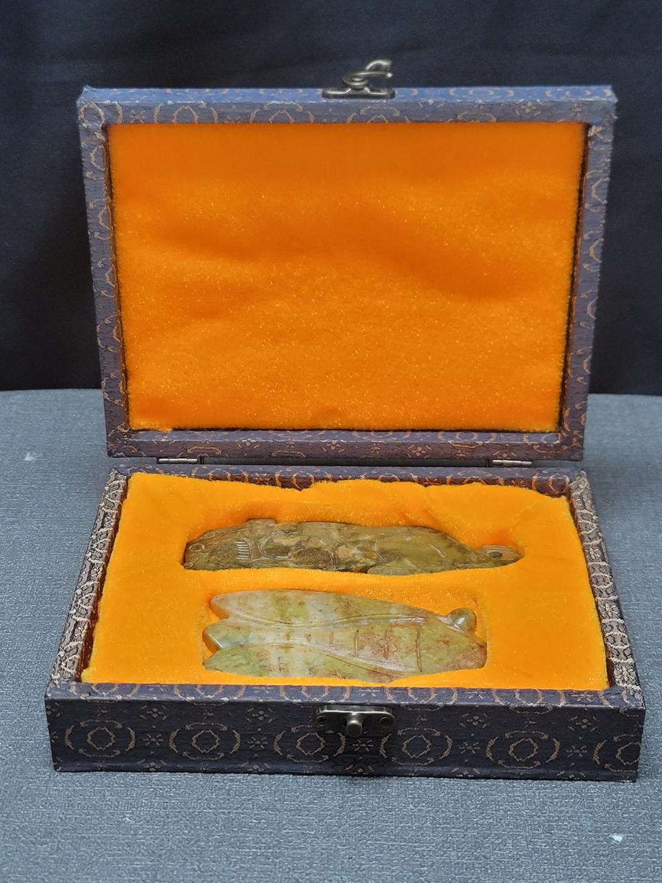 천연옥 매미 호랑이 옥기물