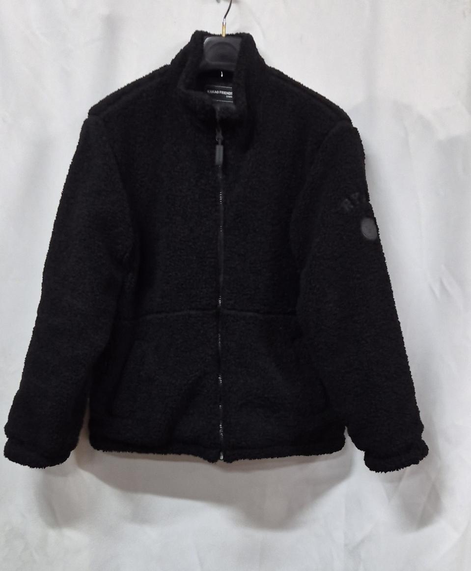 카카오프렌즈 여성블랙 뽀글이 플리스 자켓90