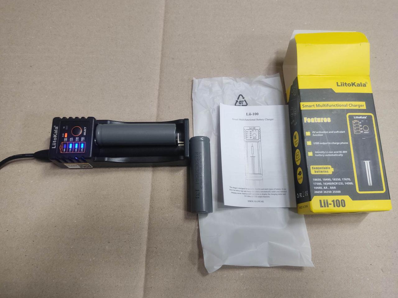 LiitoKala Lii-100C Lii-100 배터리 충전기배터리 2
