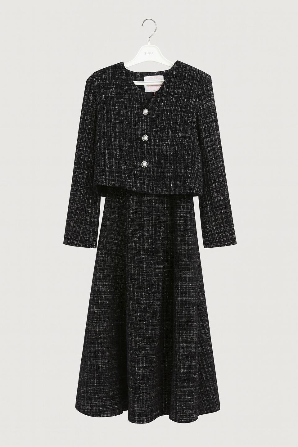 트위드자켓 스커트 셋업