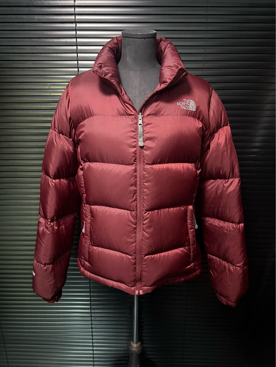 노스페이스 700 눕시 구스 다운 덕다운 패딩 버건디 90 S 레드