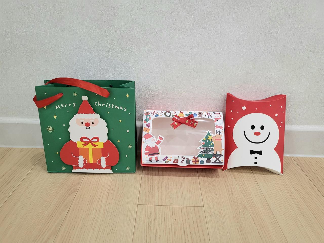 크리스마스 선물상자,종이가방 3종
