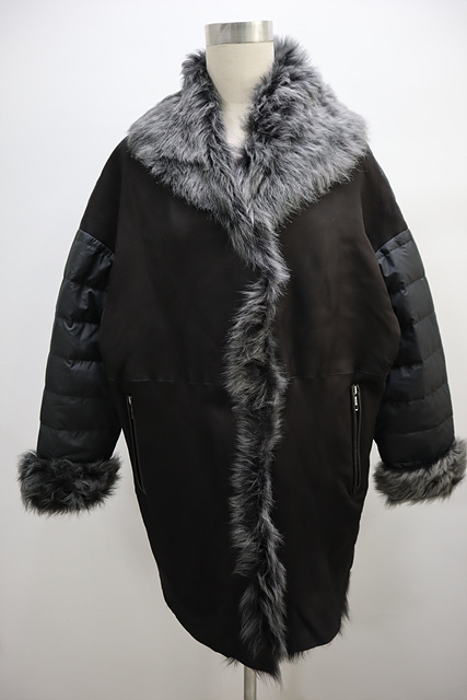 여성 AFG1972 양가죽 경량구스 자켓 똑딱이