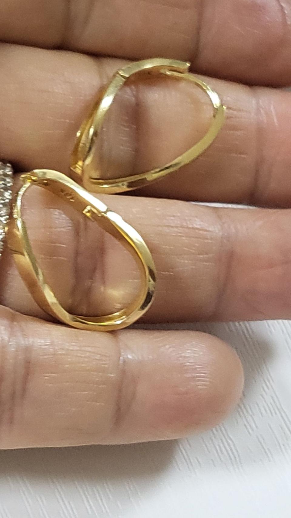 18k 옐로골드귀걸이