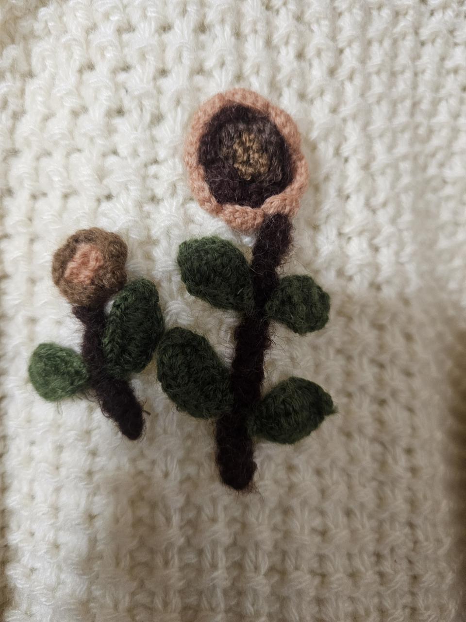 핸드메이드 손뜨개 코트