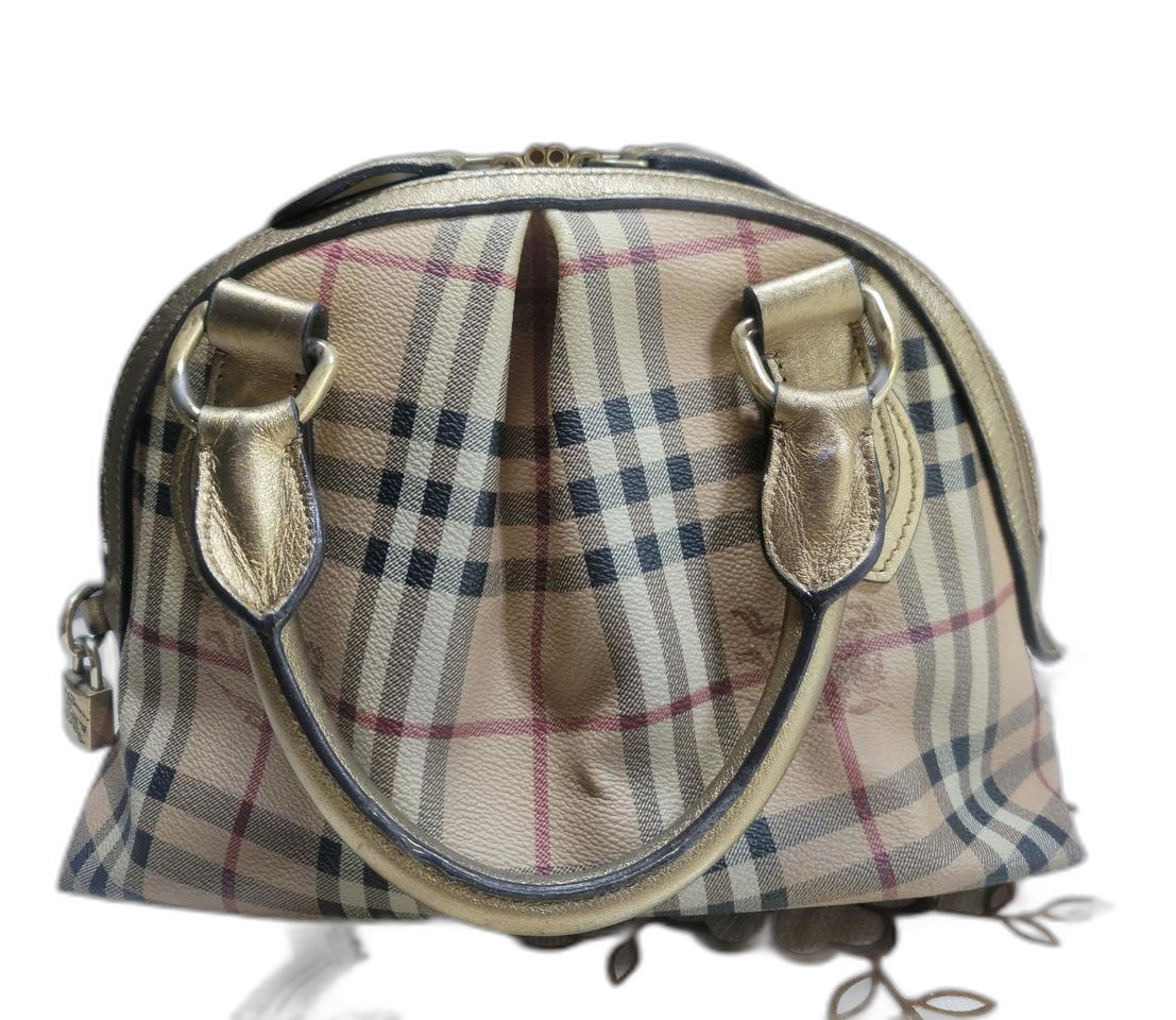 버버리 체크패턴토트백