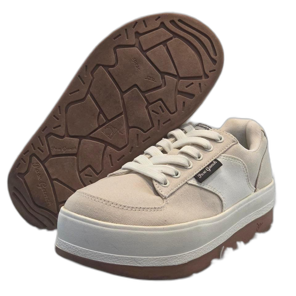 8q-29:Poseganch 포즈갠치 캔버스 스니커즈 베이지 (235)