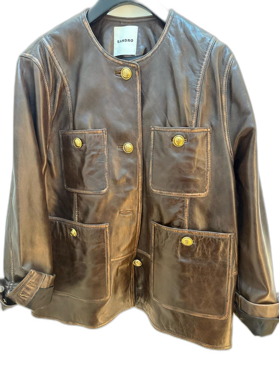 산드로가죽자켓