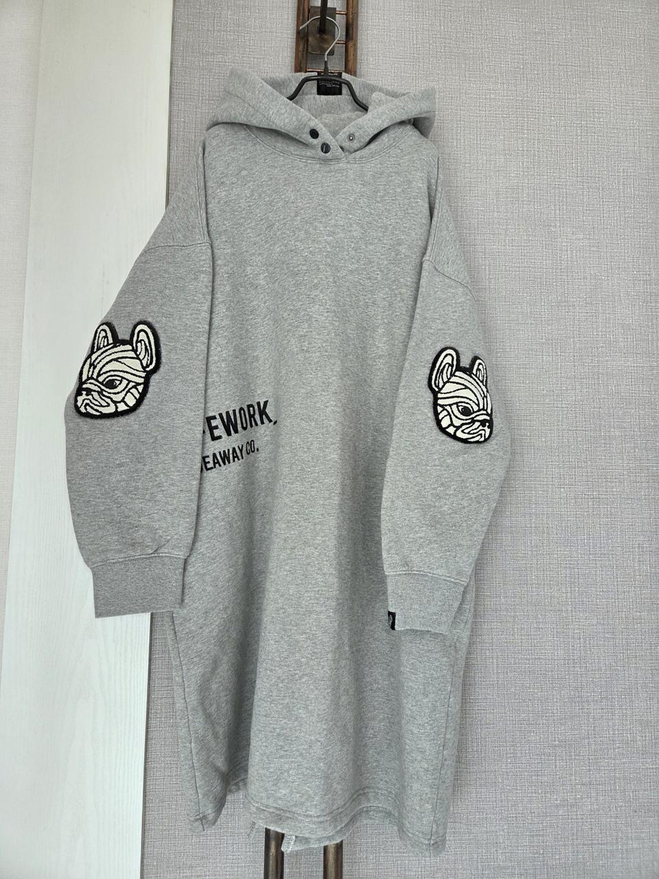 라이프워크 기모 후드롱원피스