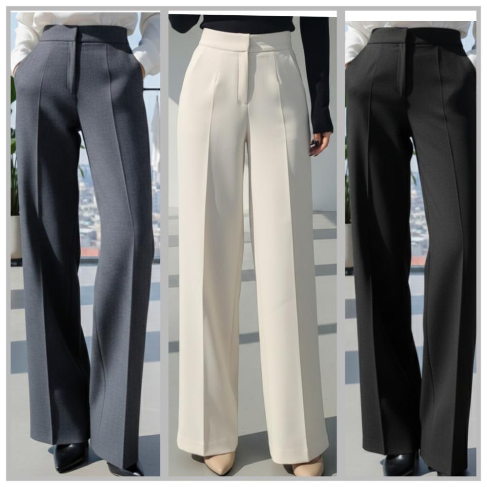 하이웨이스트 클래식 와이드 롱 슬랙스 (스판,기모,오피스룩)ㅡ무배