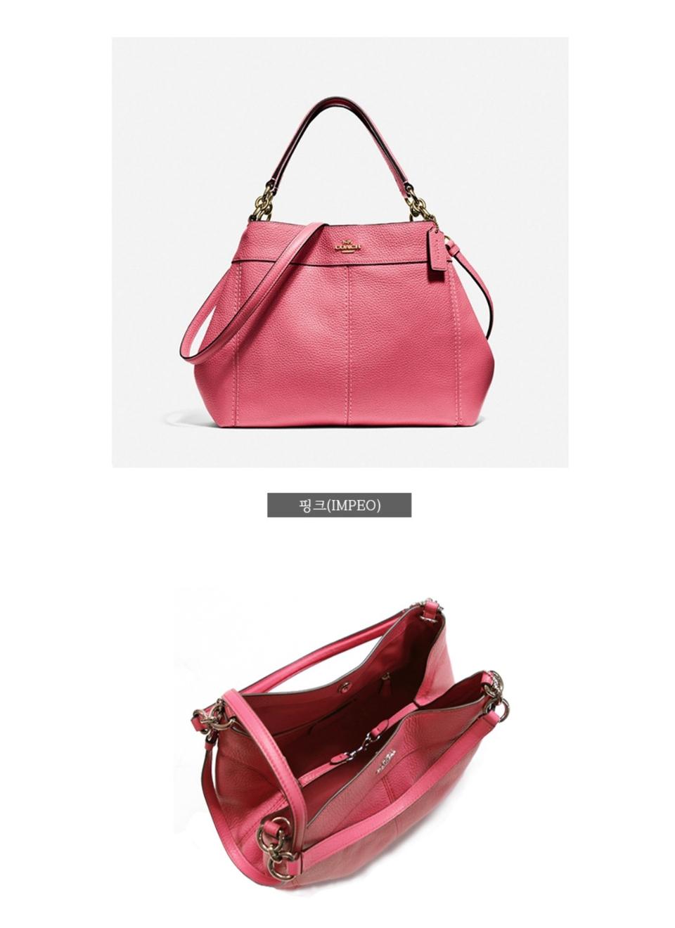 코치 숄더백 핑크 가죽