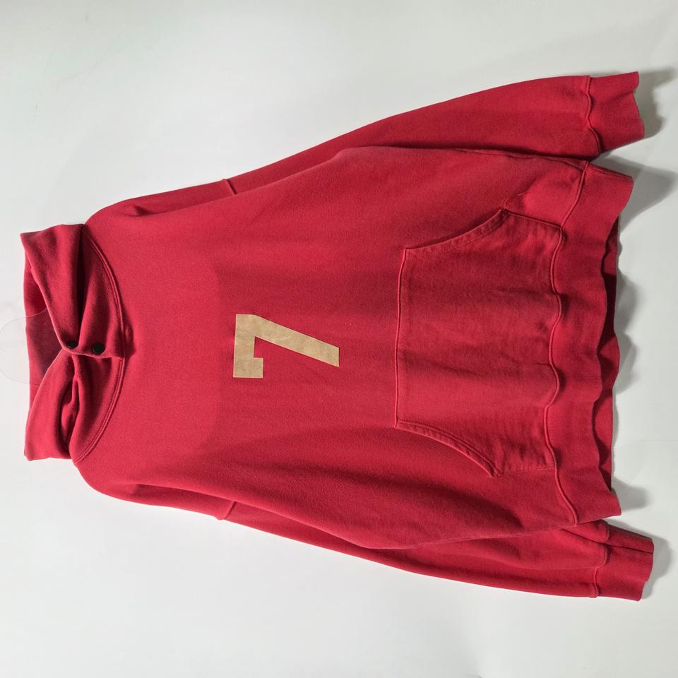 피어오브갓 레드 넘버 세븐 프린팅 후드티 25120118