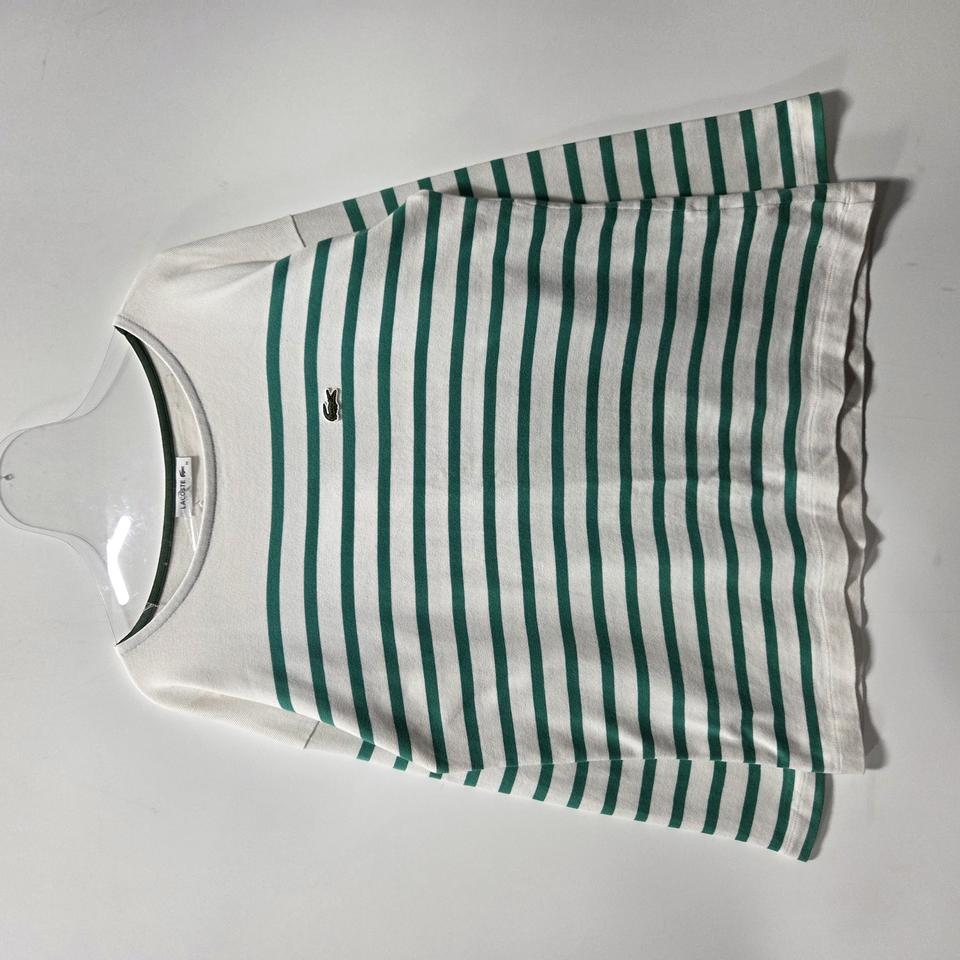 라코스테 그린 스트라이프 긴팔 티셔츠 XS 25120119