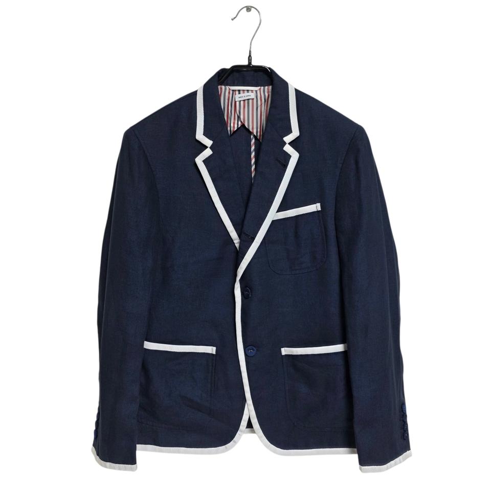 톰브라운 린넨 파이핑 블레이저 자켓