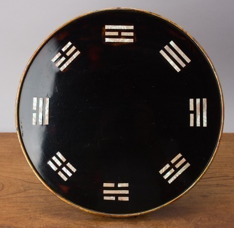 앤틱 팔괘문양 나전반자개반 접시
