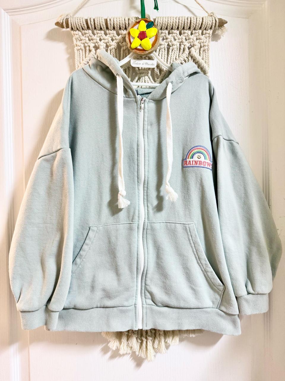 제이룸 키즈 아동 주니어 레인보우 후드 짚업 점퍼 (~130)