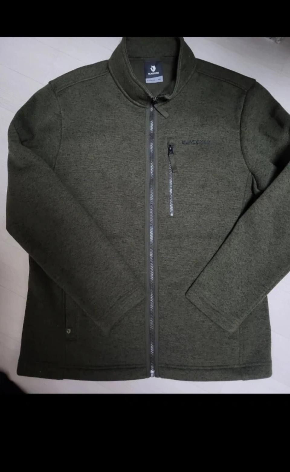 블랙야크 기모 풀집업 자켓 카키105