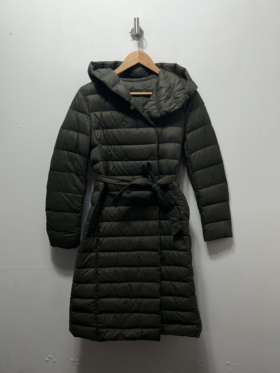 bonnie aiex 여성 카키 후드 경량 롱패딩 S