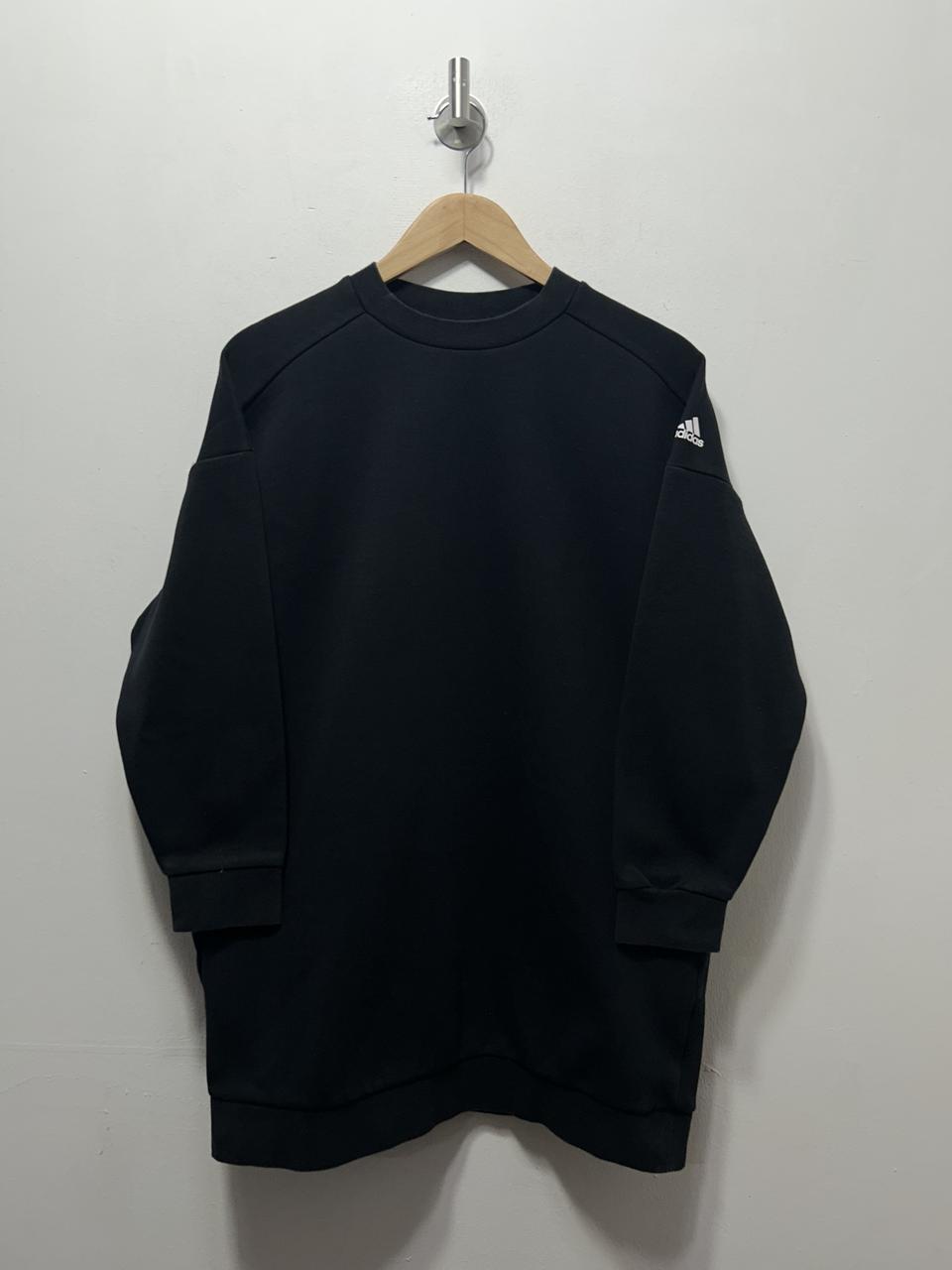 아디다스 라운드 블랙 여성 맨투맨 미드 M