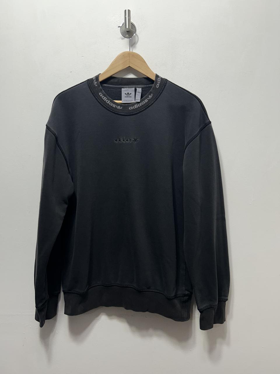 아디다스 빈티지컬러 차콜 라운드 맨투맨 S