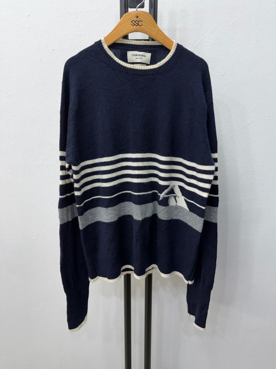 정품) 톰브라운 백로고 캐시미어100 남성니트 4