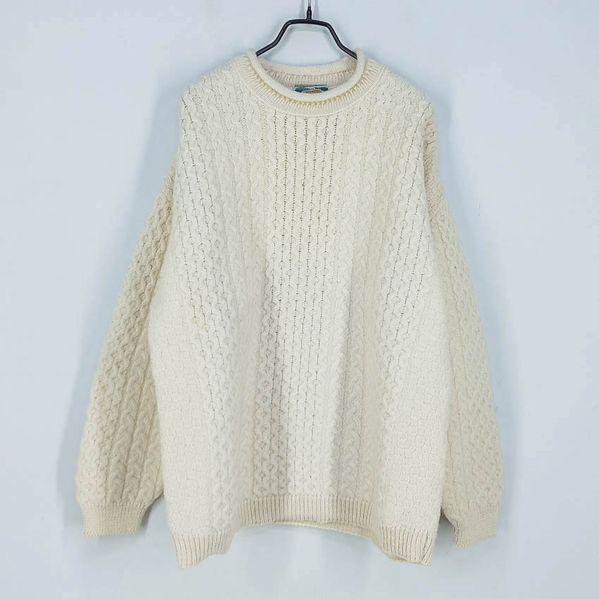 GAELTARRA 여성 꽈배기 도톰 니트티 연베이지L (HU41684)