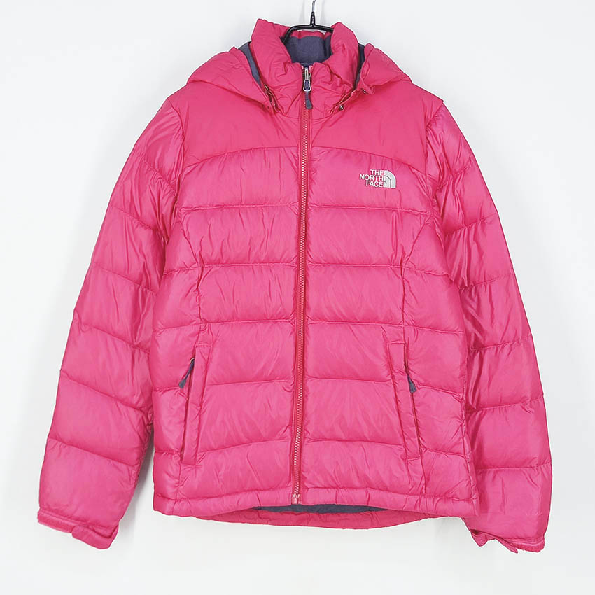 노스페이스700 여성 중경량 후드 구스패딩 딥핑크90 (HU41686)
