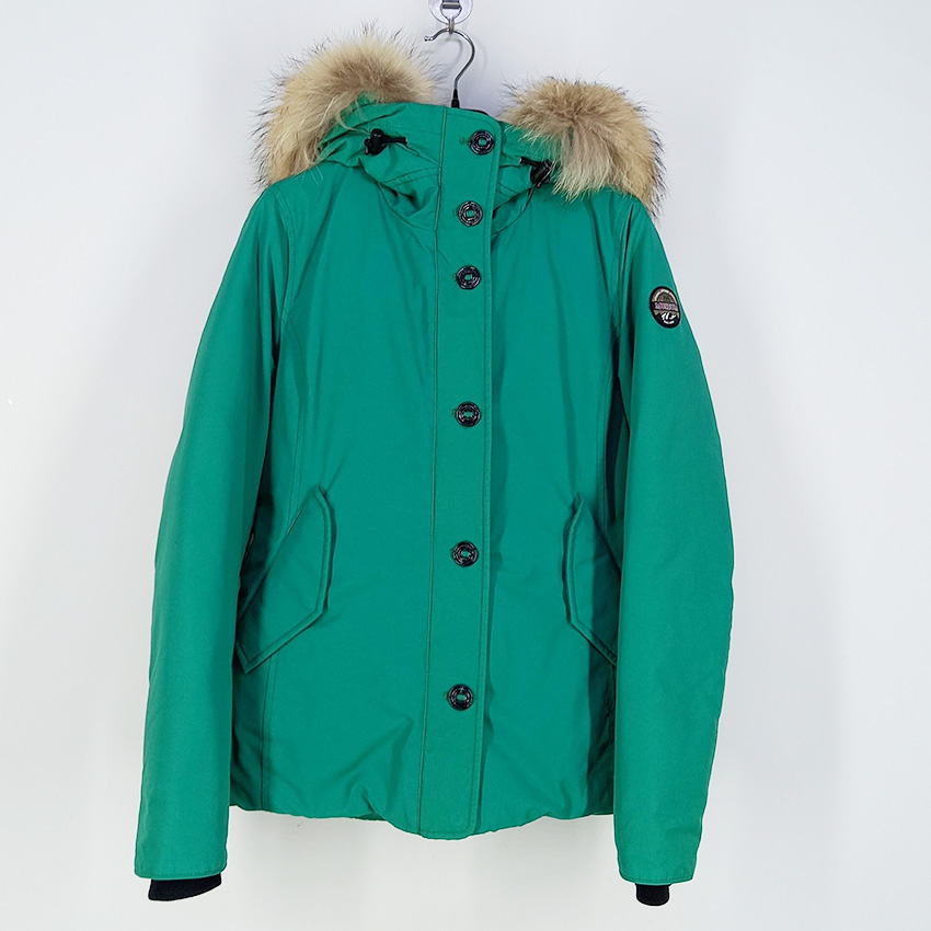 뮤지엄 여성 후드퍼 덕다운패딩 그린S (HU41689)