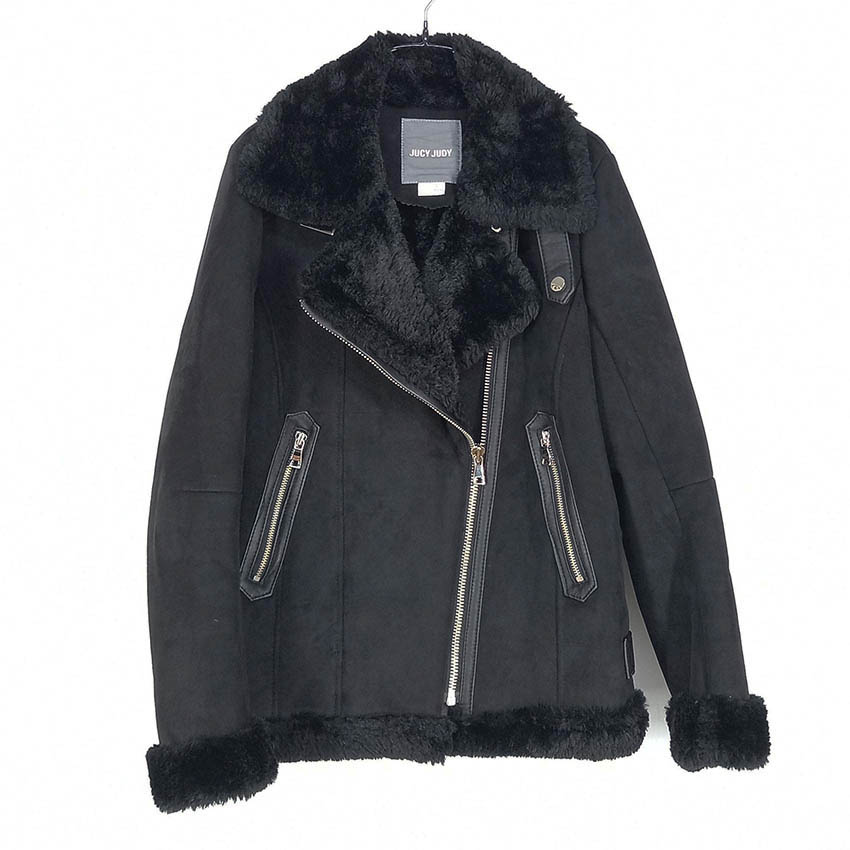 쥬시쥬디 여성 안감퍼 무스탕자켓 블랙85 (HU41691)