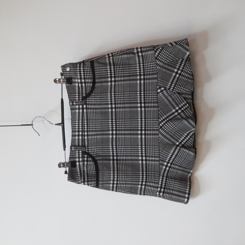 까스텔바작 스트레치 변형 큐롯 체크 치마 바지