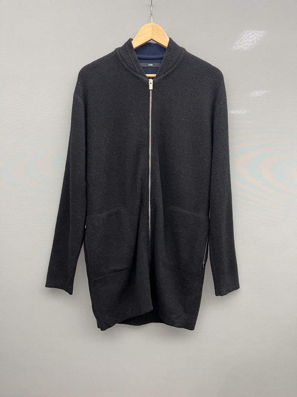 SYSTEM 시스템옴므 울 블랙 집업 가디건