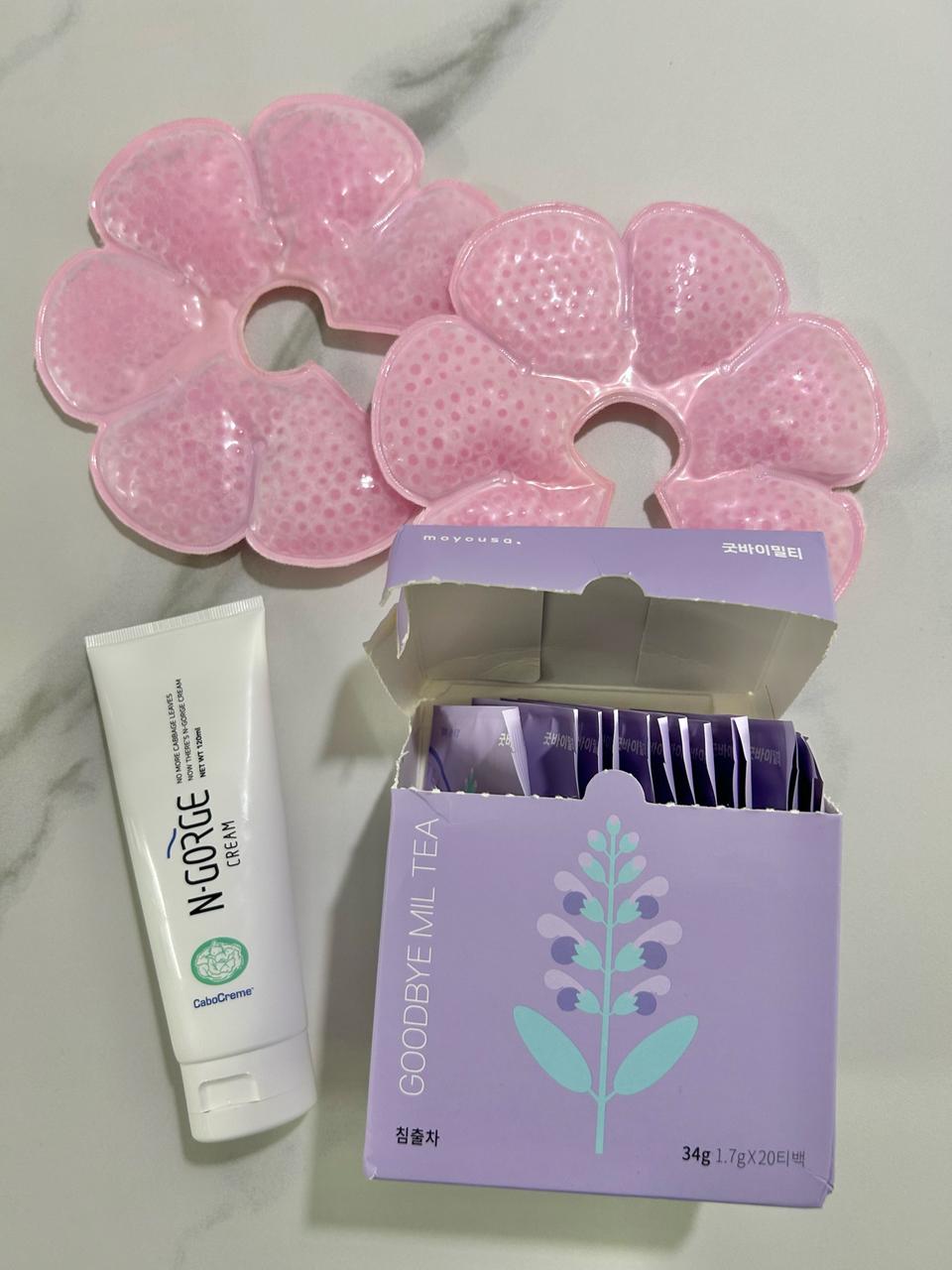 모유사 양배추 엔고지크림 + 굿바이밀티 + 찜질팩