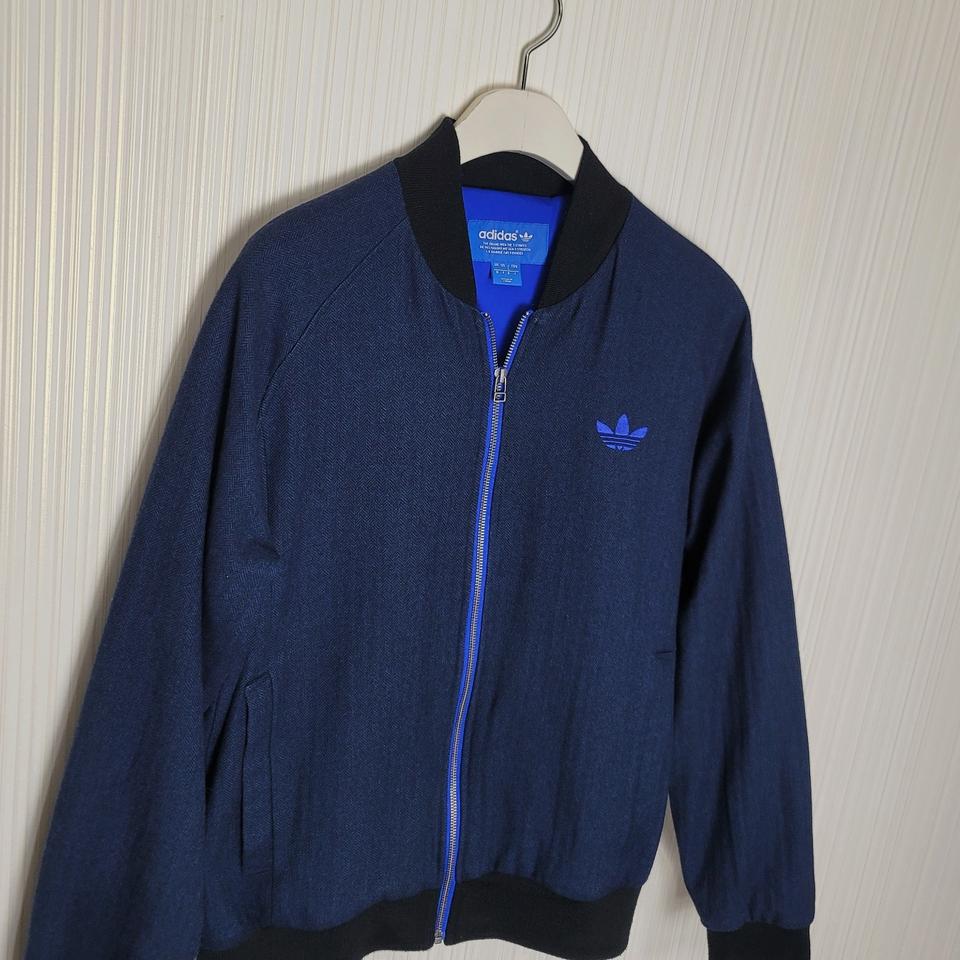 100_아디다스 트위드 수퍼스타 자켓 블루종 네이비 집업