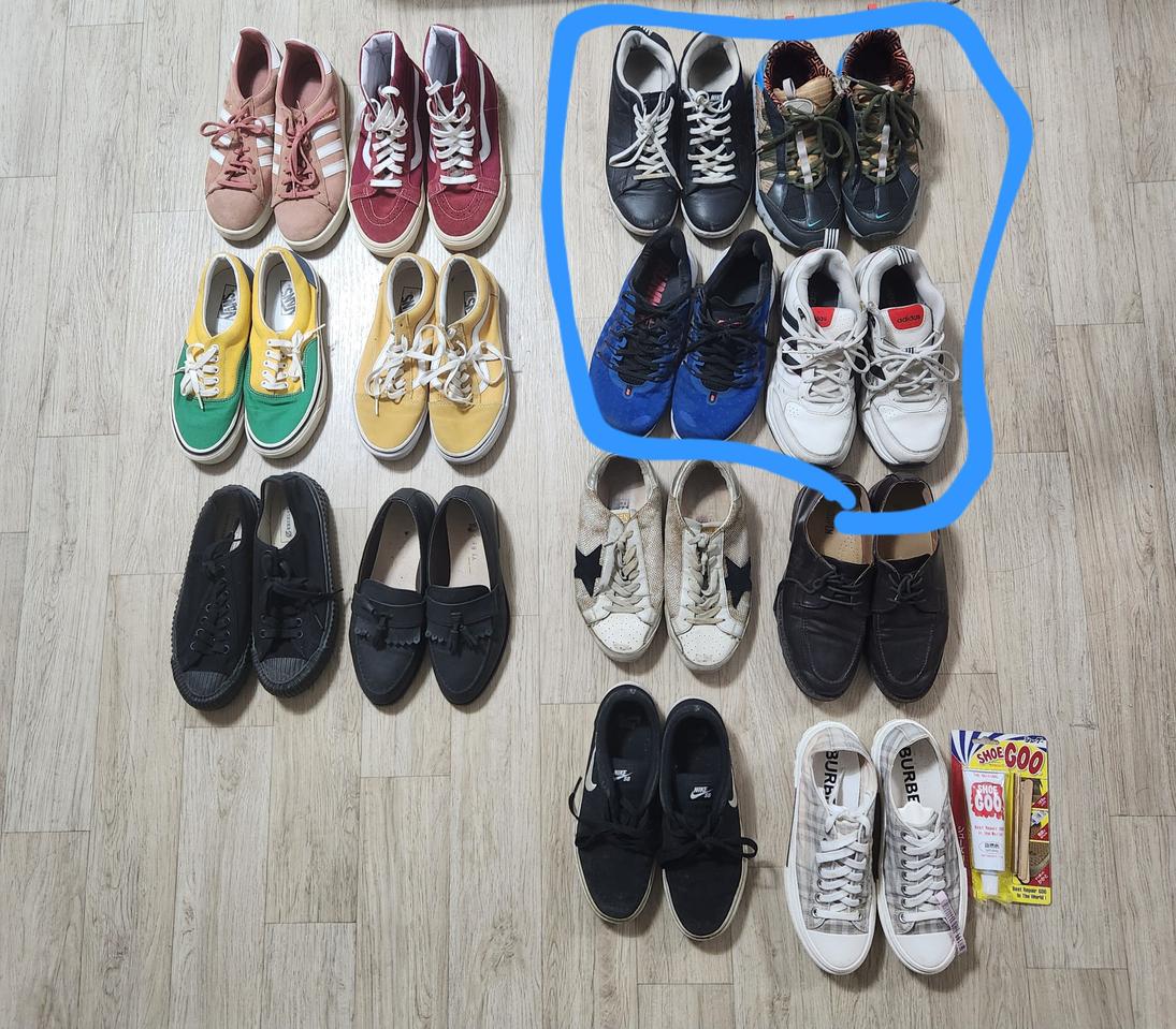 260사이즈 신발 일괄정리합니다.(나이키,아디다스,반스,버버리 등등)