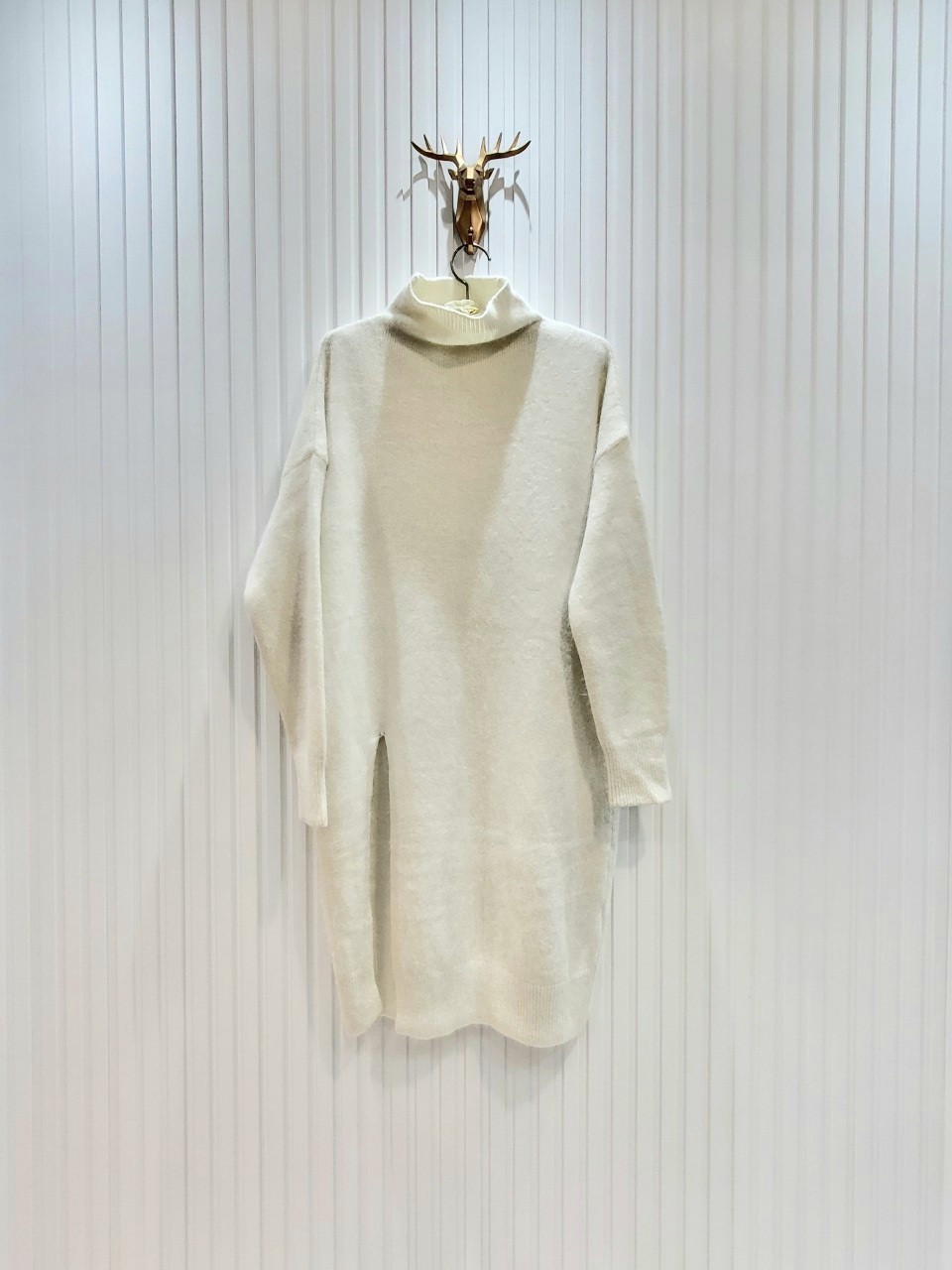 paprika 앙고라배색 롱니트 (F)